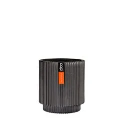 Capi Europe Vaas Cilinder Groove 23x25 Zwart