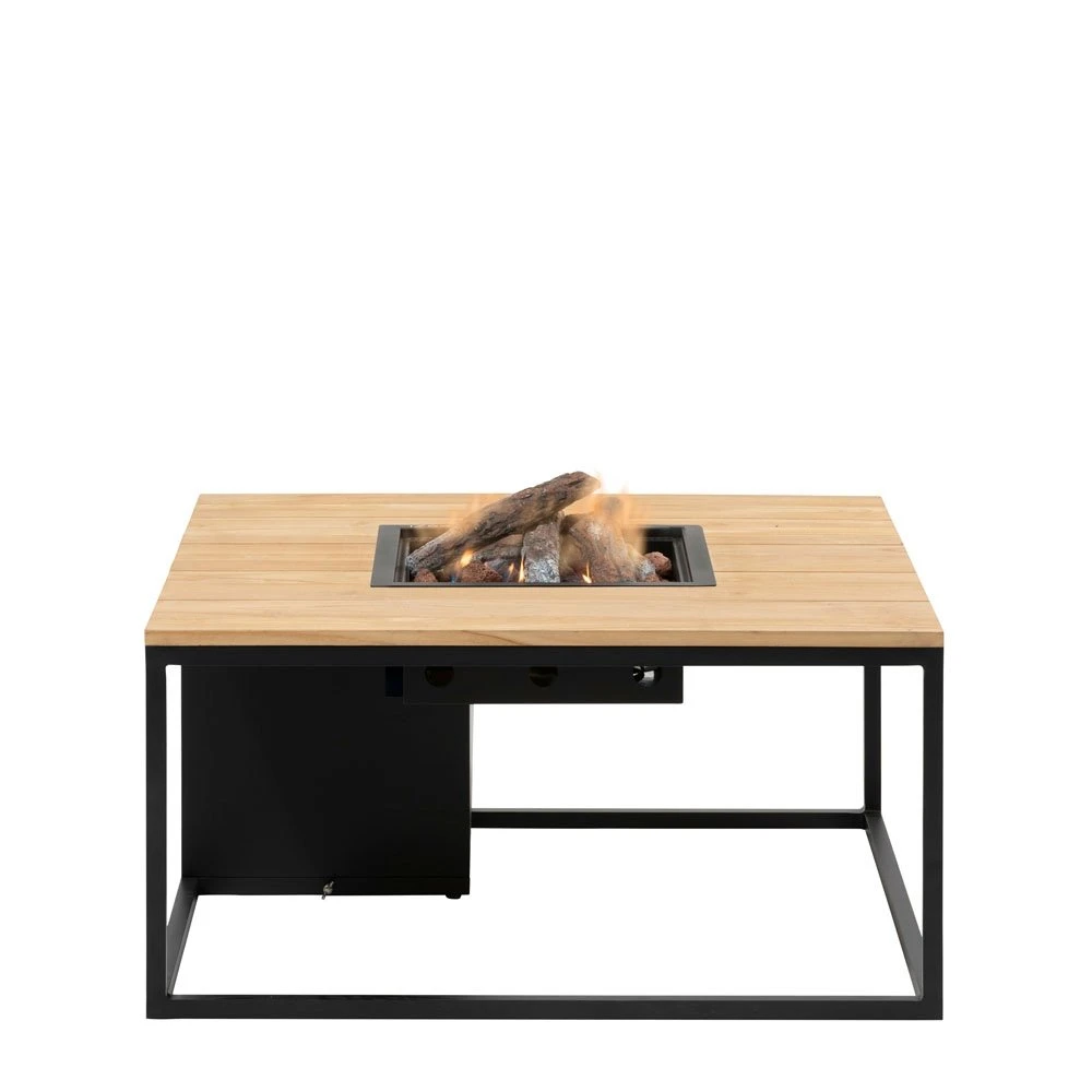COSILOFT 100x100x47 Black Frame/ Teak Top 4 COSILOFT 100x100x47 Black Frame/ Teak Top - Afbeelding 2