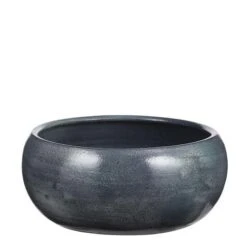 Lester Schaal Rond D. Blauw - H12xd28cm