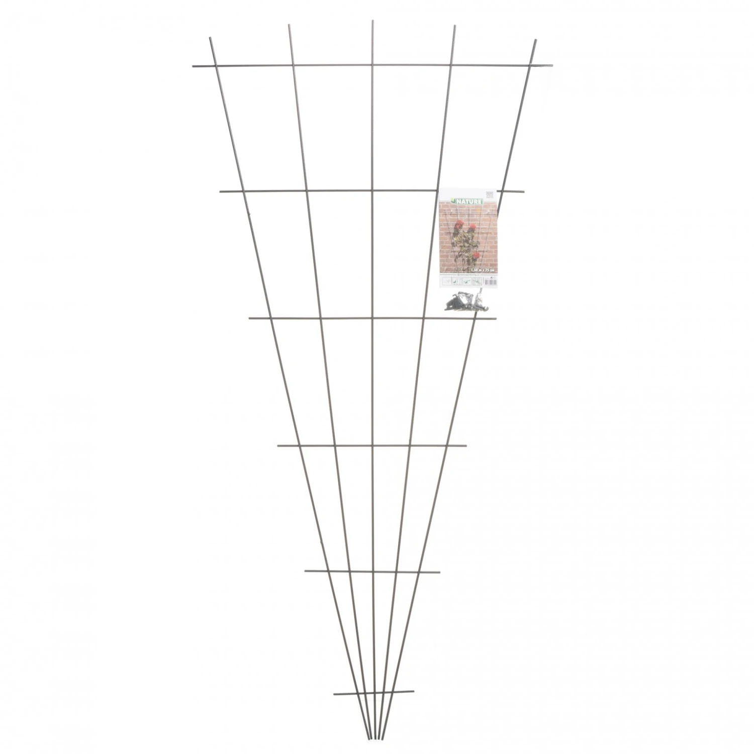 Nature Metalen Klimrek Grijs In V-vorm- H145x5/75cm 3 Nature Metalen Klimrek Grijs In V-vorm- H145x5/75cm