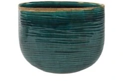 Planter Iris Turquoise D29x14 H24