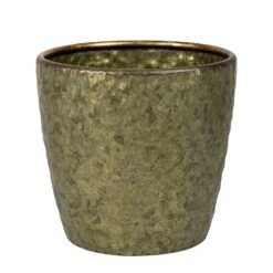 Pot Metaal Antique Gold (Incl. Liner) - Ø 19 X H 18 Cm