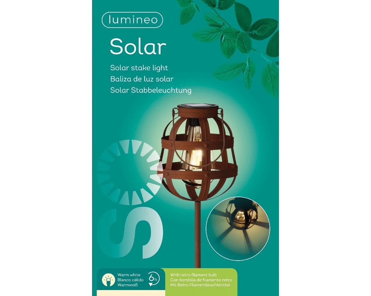 Lumineo Solar Steker Rustiek Bruin 5 Lumineo Solar Steker Rustiek Bruin - Afbeelding 3