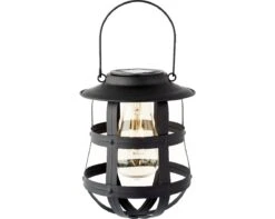 Lumineo Solar Lantaarn Zwart - Ø 19 Cm