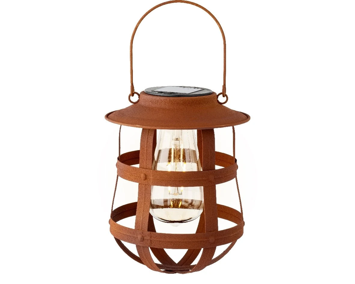 Lumineo Solar Lantaarn Rustiek Bruin - Ø 19 Cm 3 Lumineo Solar Lantaarn Rustiek Bruin - Ø 19 Cm