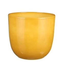 Tusca Pot Rond Oker - H25xd28cm
