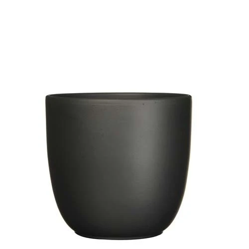 Tusca Pot Rond Zwart Mat - H28,5xd31cm 3 Tusca Pot Rond Zwart Mat - H28,5xd31cm