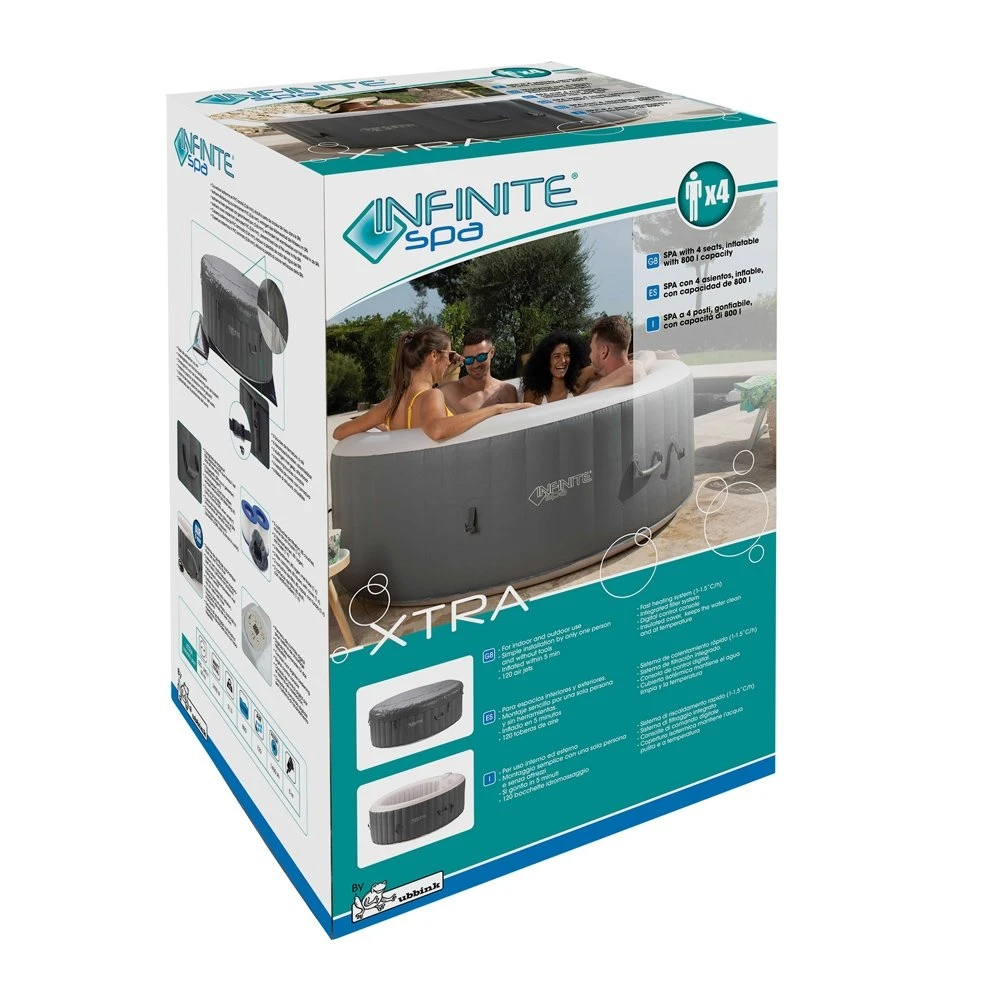 XTRA Infinite® Spa Opblaasbaar 4 Pers. - Ø 180 X H 65 Cm 6 XTRA Infinite® Spa Opblaasbaar 4 Pers. - Ø 180 X H 65 Cm - Afbeelding 4